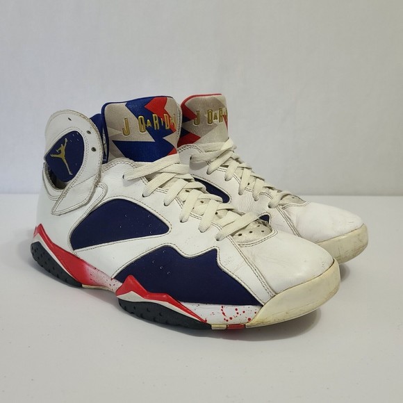 Nike Air Jordan 7 Retro Tinker Alternate 2016 Size 12 304775-123 White Blue Red - Picture 1 of 16